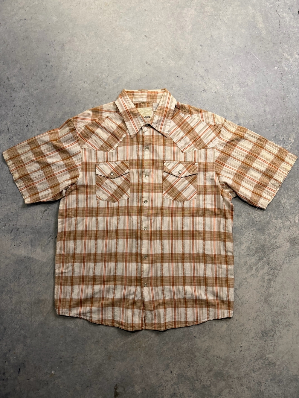 Point Zero Plaid Pearl Snap Western Shirt